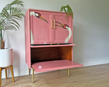 Pink Gucci Herons G Plan Fresco Drinks Cocktail Cabinet