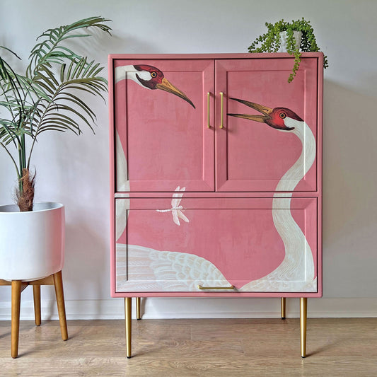 Pink Gucci Herons G Plan Fresco Drinks Cocktail Cabinet