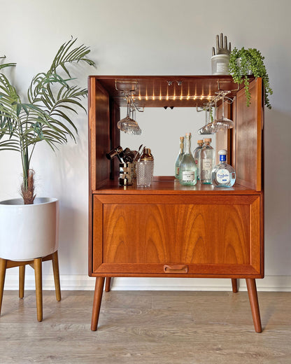 Vintage Mid Century G Plan Fresco Drinks Cocktail Cabinet with Bottle Rack - Made to Order