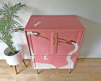 Pink Gucci Herons G Plan Fresco Drinks Cocktail Cabinet