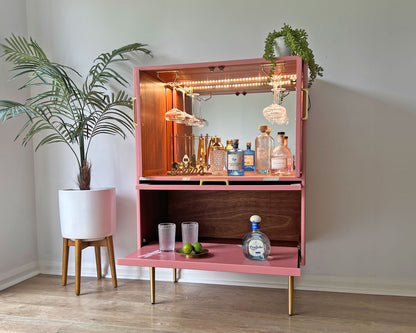 Pink Gucci Herons G Plan Fresco Drinks Cocktail Cabinet